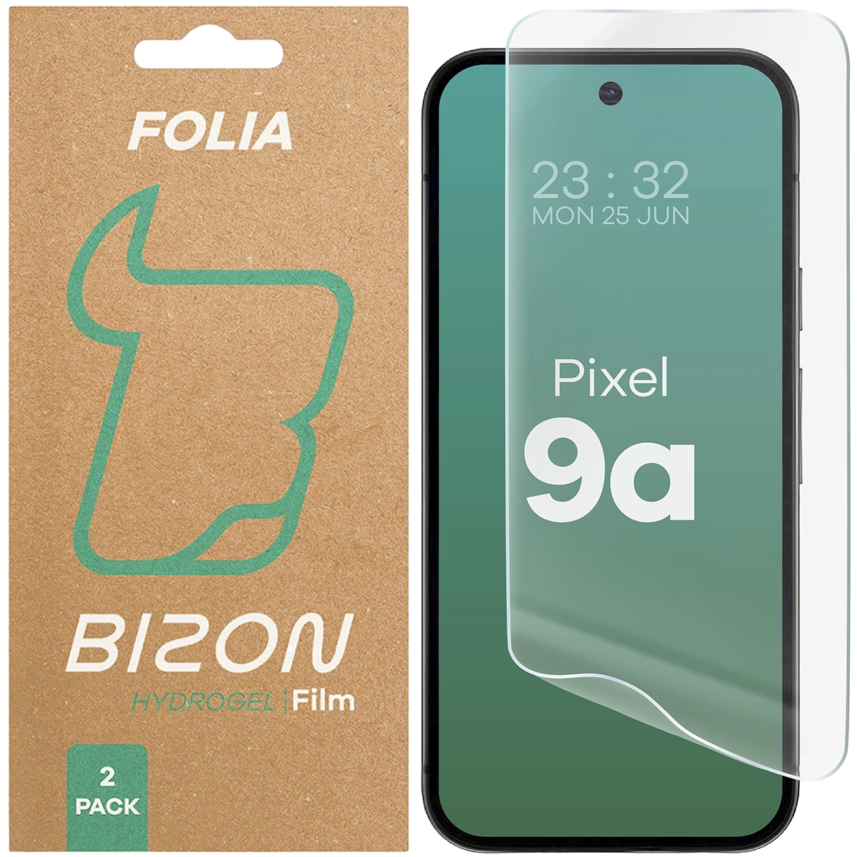Folia hydrożelowa na ekran Bizon Film Hydrogel Front Duo do Google Pixel 9a, 2 sztuki